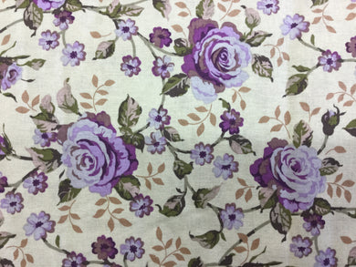 Fabric - Lincoln Lane Large Purple Roses