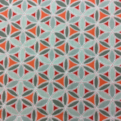 Fabric - Geometric Snowflakes Greys and Pinks