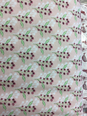 Fabric - Flowers on Dusky Pink