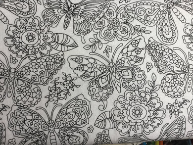 Fabric - Colour Me Butterflies
