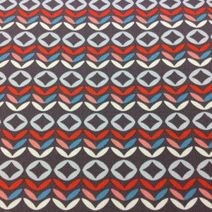 Fabric - Geometric Greys and Reds