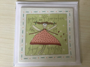Fabric - Angels are Everywhere - Childrens - Greeting Card