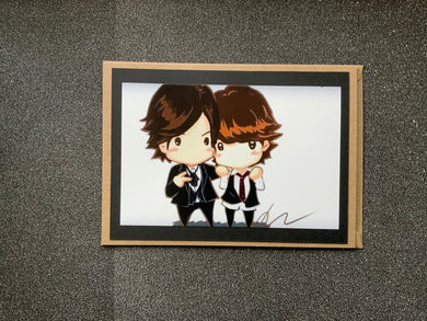 Daisuke Watanabe and Kyousuke Hamao - Cartoon Characters (DaiMao) - Greeting Card