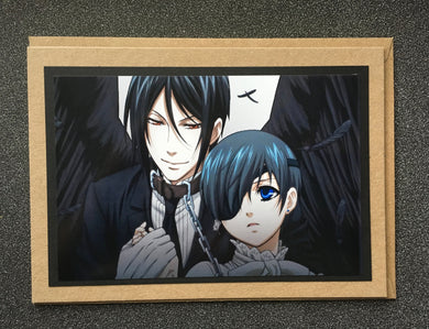 Black Butler - Ciel Phantomhive and Sebastian Michaelis - Chained Butler - Greeting Card