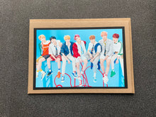 Load image into Gallery viewer, BTS - Rap Monster - Tae - JK - Jin - Jimin - Suga - J-Hope - Sat on High Bench - Group Picture - Greeting Card etc