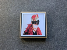 Load image into Gallery viewer, BTS - V - Tae - Kim Tae Hyung - Crown and Red Feather Boa - Greeting Card etc