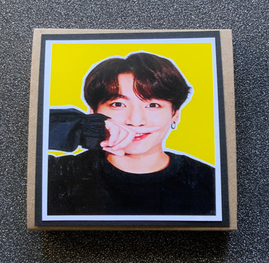 BTS - Kookie - Jungkook - Jeon Jung Kook - Yellow Background - Greeting Card etc