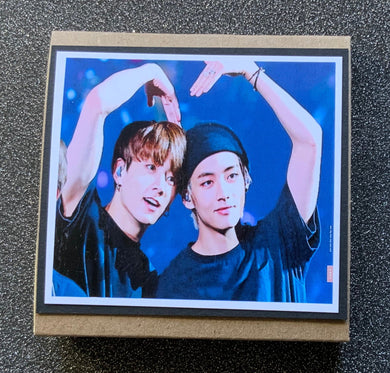 BTS - Tae Kook Award Ceremony - V - Kim Tae Hyung - Jungkook - Jeon Jung Kook  - Hand Heart - Greeting Card etc