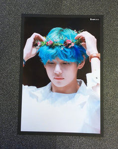 BTS - V - Tae - Kim Tae Hyung - Blue Hair - Flowers - Greeting Card etc