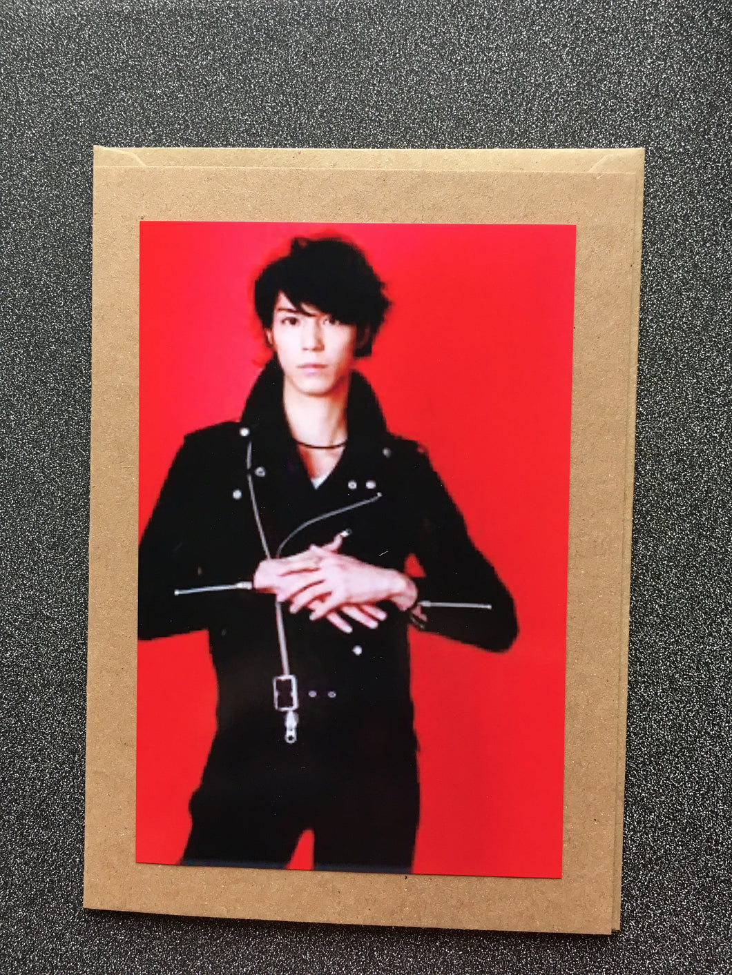 Mao Kun - Kyousuke Hamao - Red Backdrop -  Greeting Card