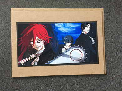 Black Butler - Sebastian Michaelis - Ciel Phantomhive - Grell Sutcliffe - Greeting Card