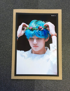 BTS - V - Tae - Kim Tae Hyung - Blue Hair - Flowers - Greeting Card etc