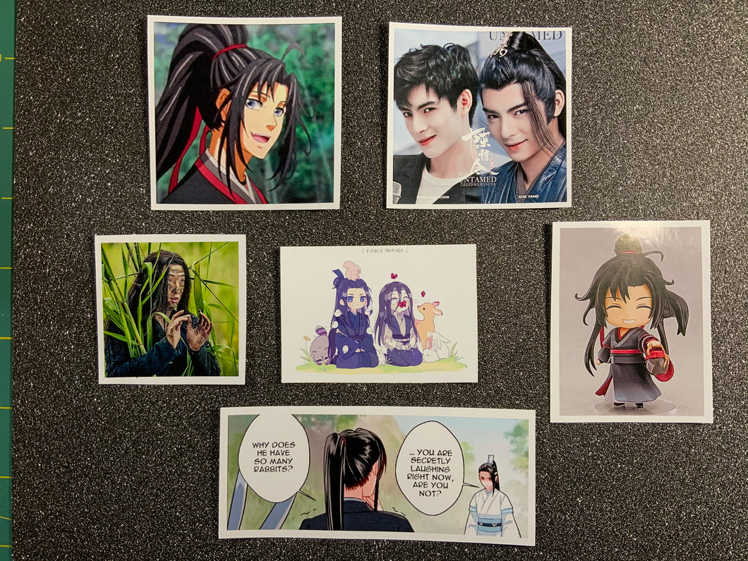 Sticker Pack 4 - The Untamed - Mo Dao Zu Shi - Wei Wu Xian / Wei Ying / Yiling Patriarch - Lan Wang Ji / Lan Zhan
